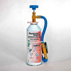 DuraCool_12a_yf_1234_Replacement_Refrigerant_8oz_Can_With_Can_Tap_Hose_and_Gauge_Attachment_Front